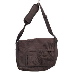 Quiksliver Shoulder Messenger Bag Gray Satchel Computer book School Career Pad